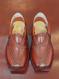 Classic Brown Handmade Genuine Cow Leather Norozi Chappal By Sardar Norozi