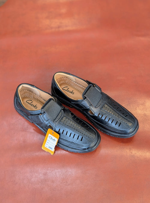 Men’s Tan Premium Casual Black Boot Cut-Out Sandals By Sardar Norozi